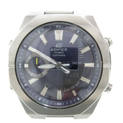 Casio Edifice Watch Quartz Smartphone Link With Bluetooth Silver Color Used 73d8