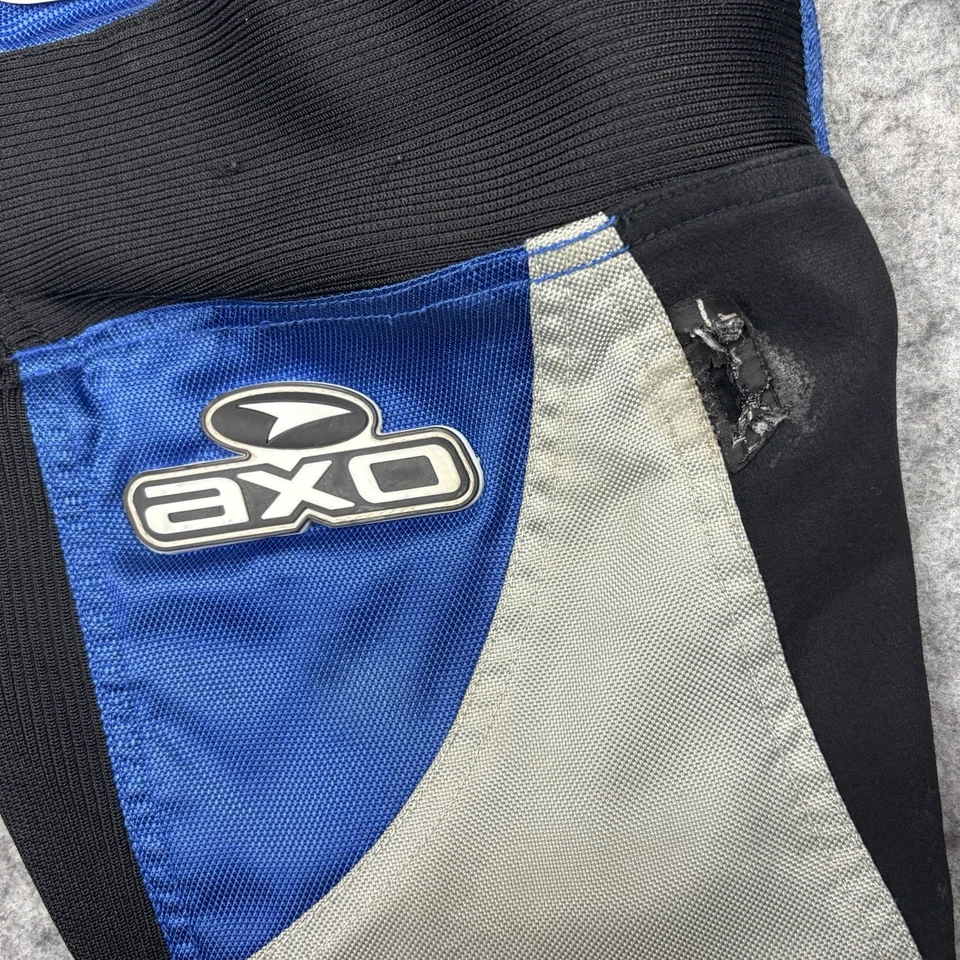 AXO Sport 男式 36x31 摩托车裤蓝色银色黑色 — 第 3/4 张图片