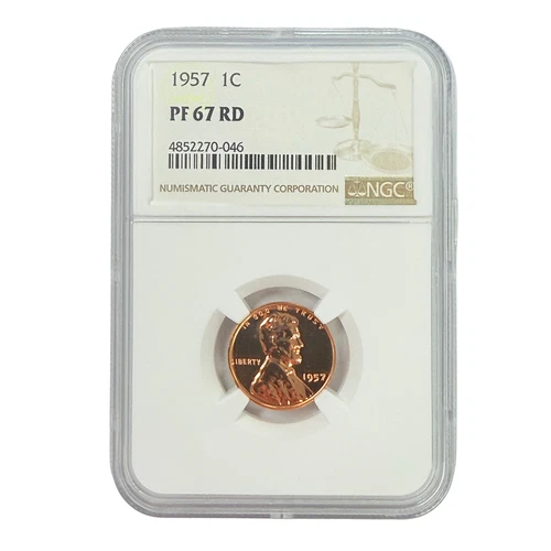 1957 Lincoln Cent NGC PF67 RD