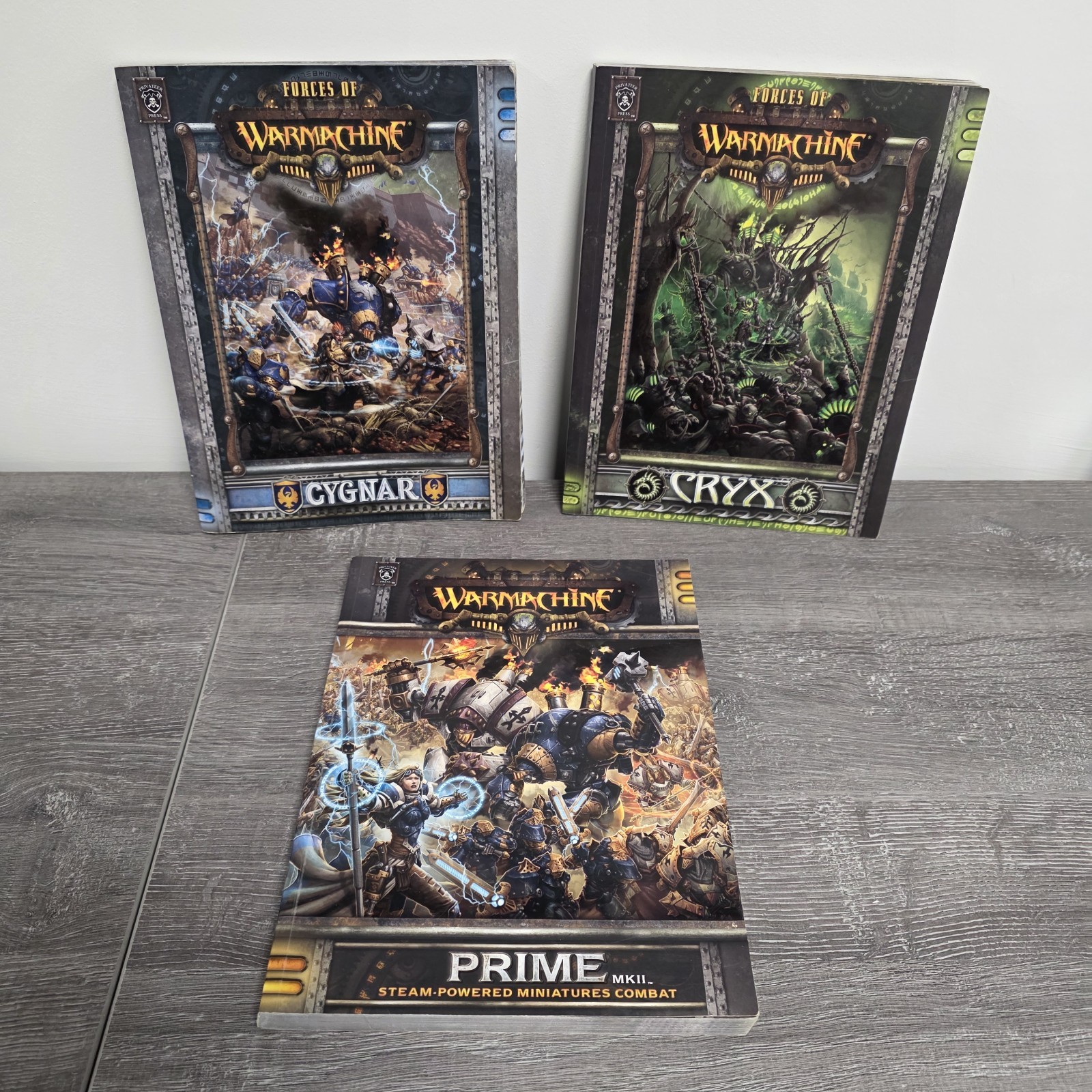 Forces of Warmachine book bundle Cryx Cygnar Prime MKII Privateer Press