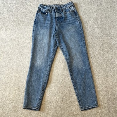 Old Navy Womens Jeans Size 2 High Rise O.G. Straight Blue Denim Light Wash 26x27