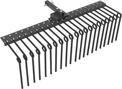 48 in 3 Point Tractor Landscape Rake Pine Straw Yard Waste Cleaner Cat 0 1 Hitch