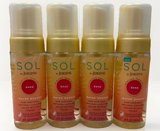 4 sol by jergens sunless tanning DEEP water mousse 5oz ea scuffed bottles