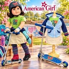    American Girl   2001 GOTY   Lindsey Meet Top Skirt  Hoodie  Scooter   