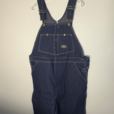 Vintage OshKosh B  Gosh Bib Overalls Men  s 40x34 NOS Deadstock USA Made Button