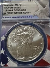 A 2026 American Eagle 1 oz ANACS MS70 First Strike 250th Anniversary Coin
