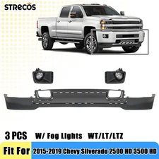 Front Bumper Air Deflector For 2015-2019 Chevy Silverado 2500HD w/Foglight Cover