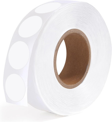 1000 PCS Dot Stickers 1/2 Inch Circle Small Round Coding Labels Blank White Col