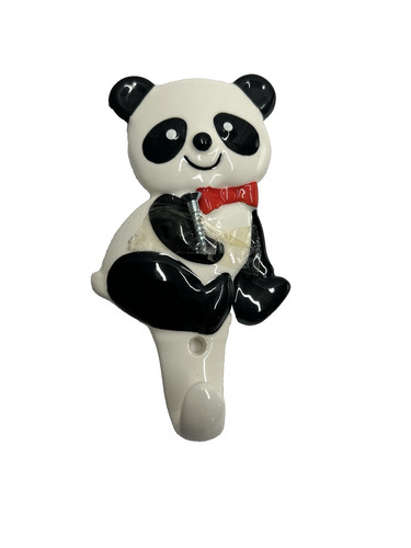 VTG Takahashi Panda Bear Ceramic Wall Hook EUC Baby Kids 5" x 2.5"