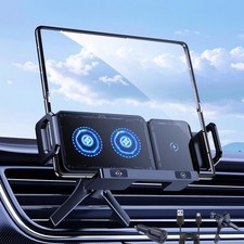 Wireless Car Charger Mount Holder for Samsung Galaxy Z Fold 7 6 5 4 3 2, Rota...