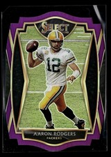 2020 PANINI SELECT PURPLE PRIZM DIE CUT #111 AARON RODGERS PREMIER LEVEL PACKERS