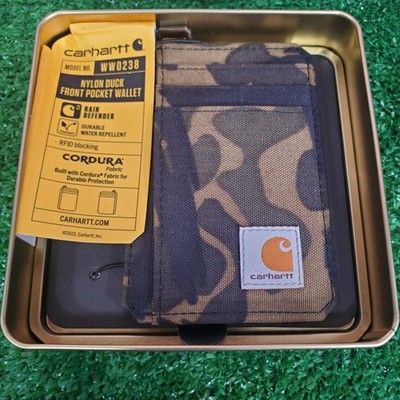 Carhartt Men's RFID Nylon Duck Front Pocket Water Repellent Wallet Card Case New