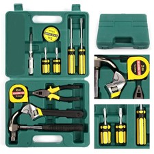 11 PCS DIY Household Hand Tool Kit Set Home With Organiser Basic Tools Box
