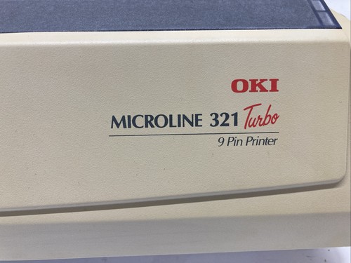 OKI Microline 321 Turbo 9 Pin Dot Matrix Printer PARTIALLY TESTED -- READ DESC. - Picture 4 of 16