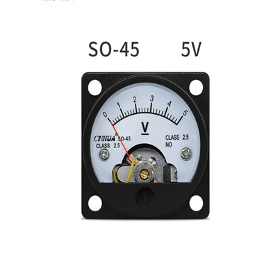 DC 0-5V Analog Voltmeter Analog Voltage Panel Meter SO-45 Directly Connect