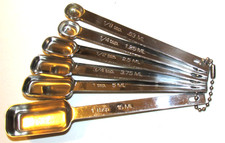 ENDURANCE Stainless Steel Spice Measuring Spoons Teaspoon Tablespoon ml 6pc Set