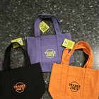 Mini Trader Joe's Foldable Canvas Tote Bags Set of 3 Multicolor Solid — photo 1