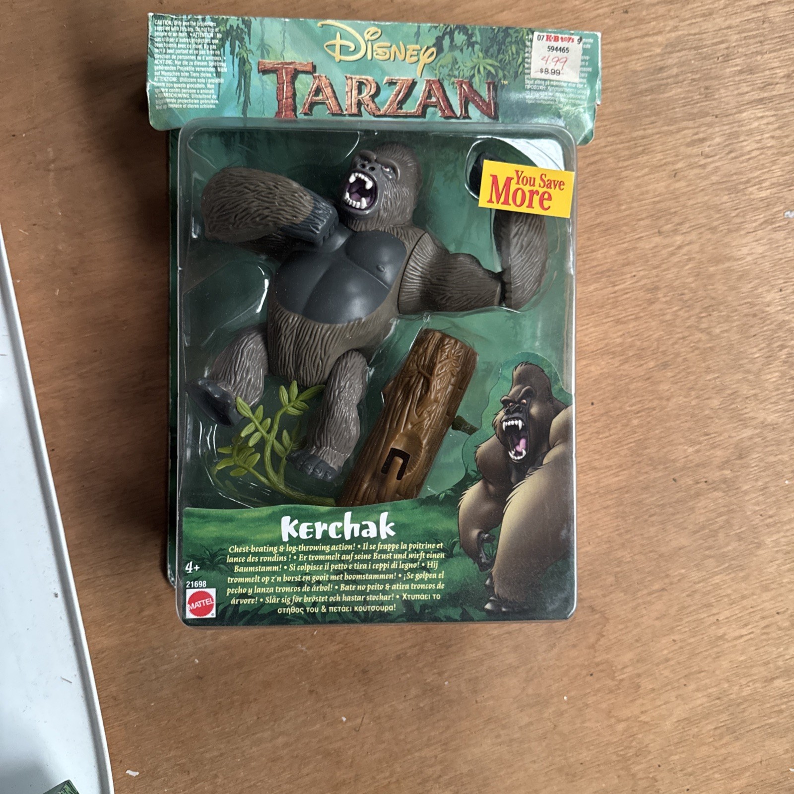 Vintage Disney Tarzan Chest Pounding Kerchak Mattel 21698 Mattel Disney Unopened