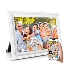 Smart 10.1" WiFi Digital Picture Frame 16GB Storage, White, Touch Screen