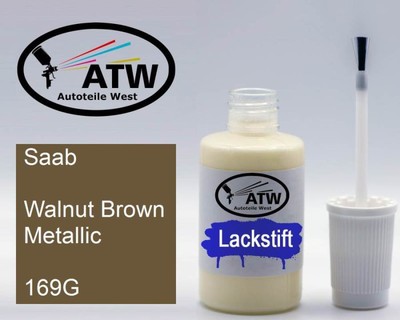Saab, Walnut Brown Metallic, 169G, 20ml Lackstift