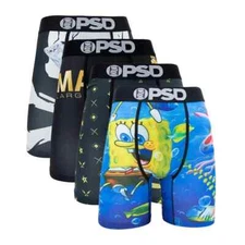 4 Pack New Breathable PSD Men's Designer Boxer Briefs - Premium Comfort & Style
