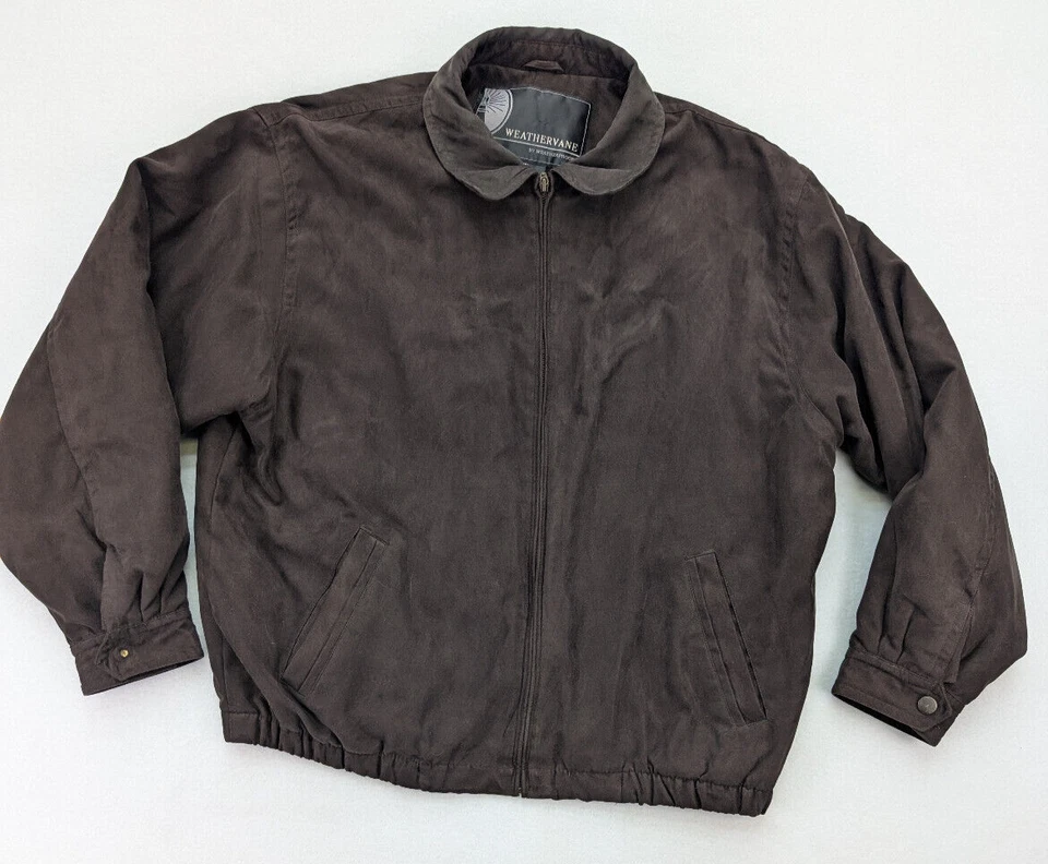 Chaqueta de abrigo Weathervane by Weatherproof para hombre talla XXL marrón imitación gamuza Foto 2 de 4