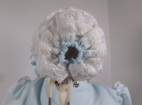 Original Carolyn  Corl Porclea Bisque Blue Christening Gown 15" 1981 #136/1000 - Bild 13 von 24