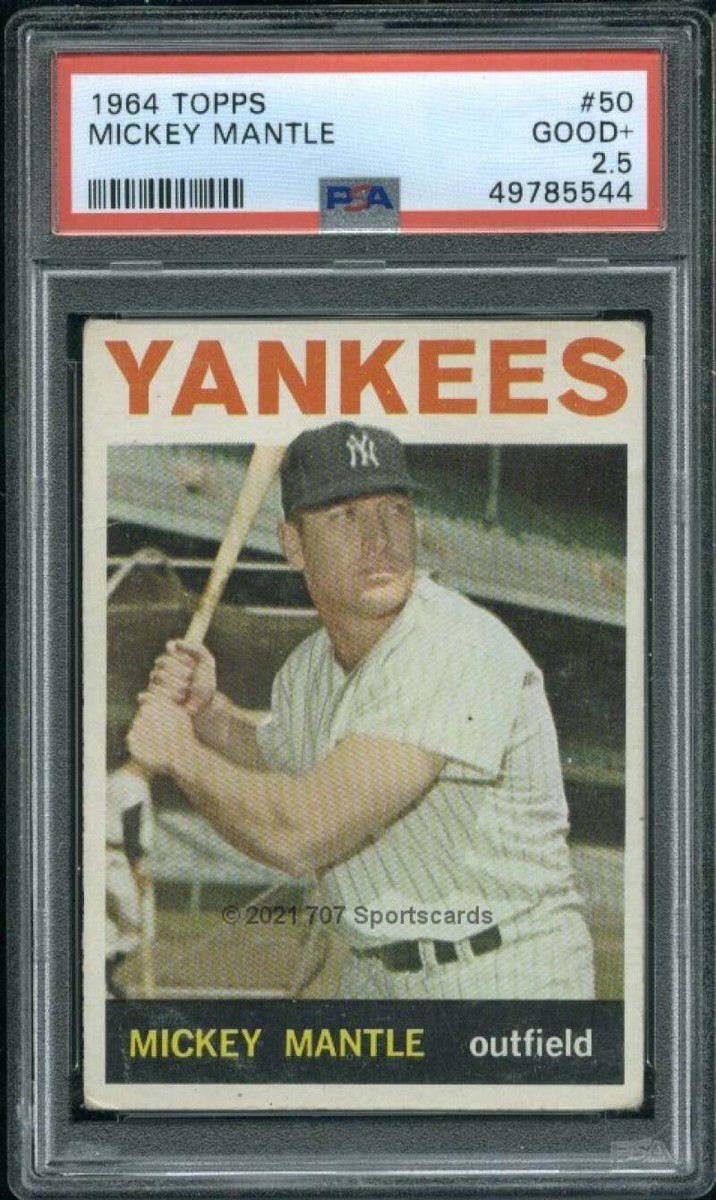 1964 Topps #50 Mickey Mantle PSA 2.5 Yankees (5544) | eBay