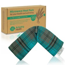 Amazing Health Unscented Microwave Wheat Bag 46cm Pain Relief Hot Pack Turquoise