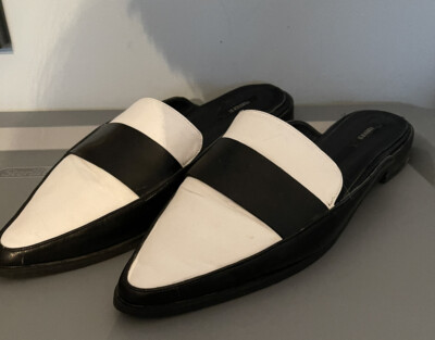 Forever 21 white top mules