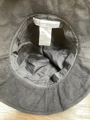 VAR-ZAR Fleece Black Bucket Hat Cap One Size Wide Brim Fuzzy