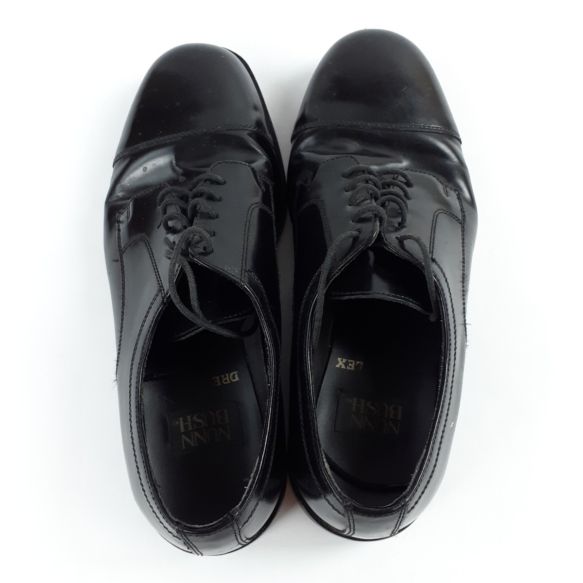 Nunn Bush Mens 12C Black Pebble Grain Leather Derby Dress Shoes Ireland 324058 Nunn Bush Black Leather Brogue Cap Toe Derby Oxfords Dress  main image 2