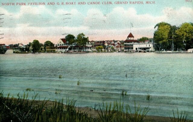Circa 1910 North Park Pavilion, Boat &amp; canoe Club, Grand 