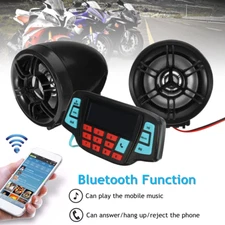 UTV ATV Bluetooth Amplifier Sound System Hand-free Speakers FM USB Audio System
