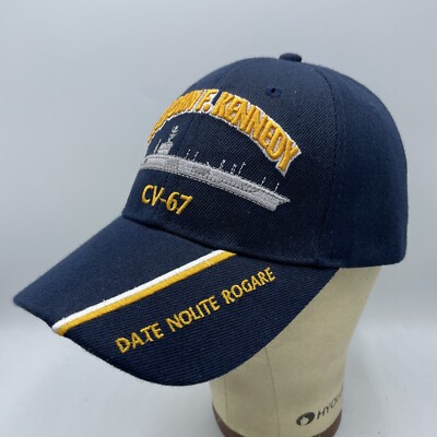 USS John F. Kennedy CV-67 Navy Blue Baseball Cap - Embroidered Military Patch Hat