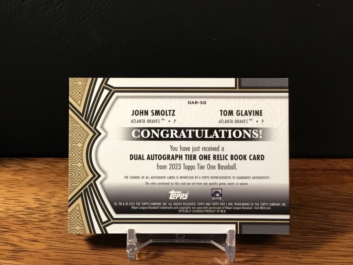 2023 Topps Tier One Dual Autograph Relic Book John Smoltz