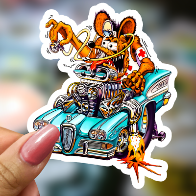 40pcs Rat Fink Ed Roth Vinyl Decals Vintage Hot Rod Custom Sticker