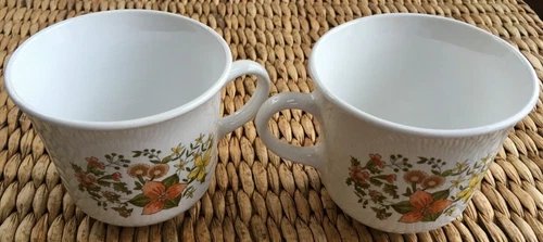 Vintage Corelle by Corning set of 2 Indian Summer Coffee/tea cups