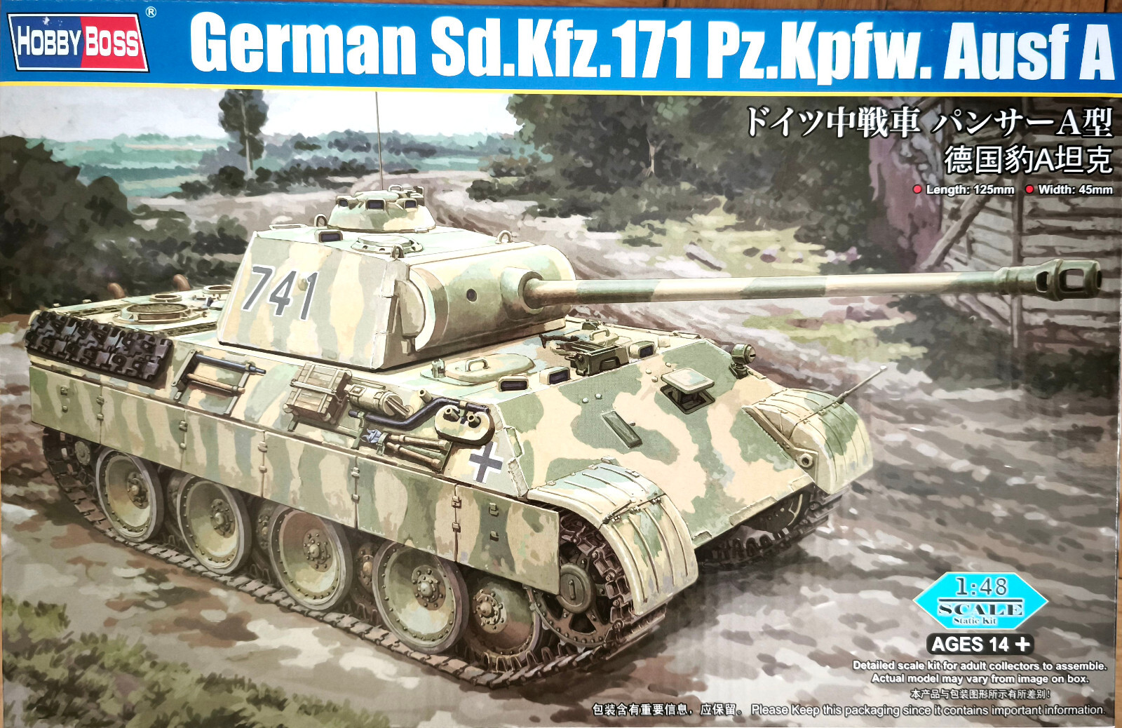 Hobby Boss 84830: Dt. Pz.Kpfw. V ""Panther"" Ausf. A Sd.Kfz. 171 WW II - Kit 1:48