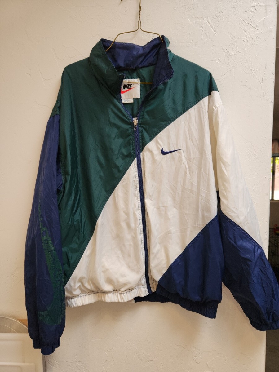Vintage Nike COLOR BLOCK Big Sleeve Swoosh Windbreaker Jacket XL