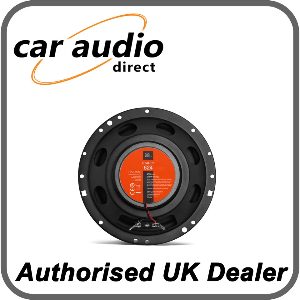 JBL Stage2 624 6.5" 16.5cm 2-Way Coaxial Car Shelf Door Speakers 240 Watts BN - Image 2 of 4