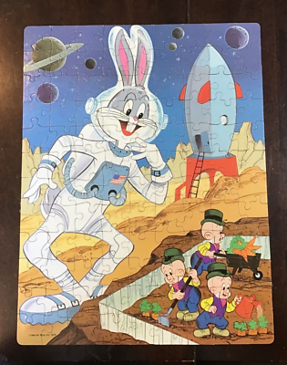 Vintage Looney Tunes Puzzle Bugs Bunny Astronaut in Space