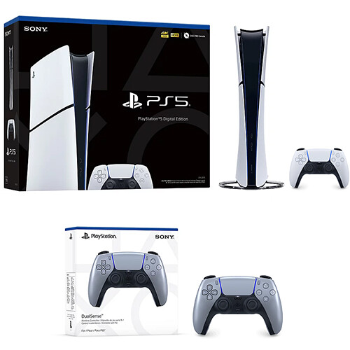 PlayStation 5 Digital Slim Console + PlayStation 5 DualSense Wireless Controller-image