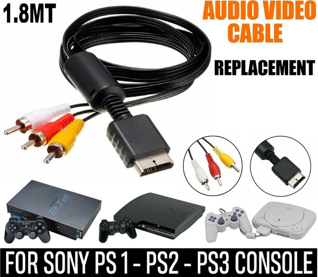 RCA to AV Video Audio TV Scart Cable Lead for PS1 PS2 PS3 Playstation Console eBay