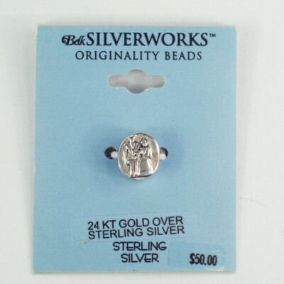 Belk Silverworks 24Kt Weißgold über Sterlingsilber Hochzeit Charm