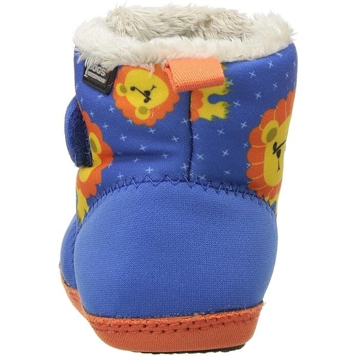 全新 Bogs Kid Baby Elliot 蓝色多狮子印花防水雪地靴 — 第 4/4 张图片
