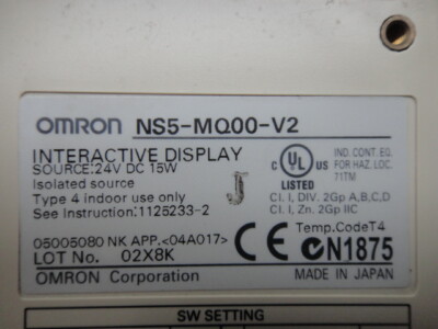 OMRON panel NS5-MQ00-V2 refurbished FREE EXPEDITED SHIPPING OMRON panel NS5-MQ00-V2 refurbished FREE EXPEDITED SHIPPING