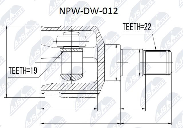 NPW-DW-012 NTY Joint Kit, drive shaft for CHEVROLET,DAEWOO