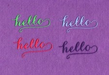 HELLO  10 die cuts scrapbook cards