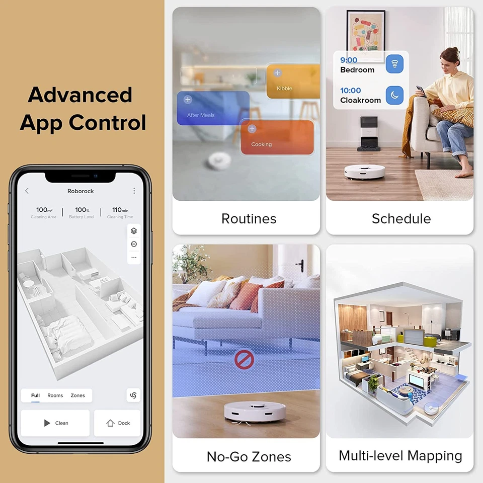 Roborock Q7 Max+ Saugroboter Roboter Mit Auto-Empty Dock & Mop 4200Pa Weiß - Bild 4 von 4